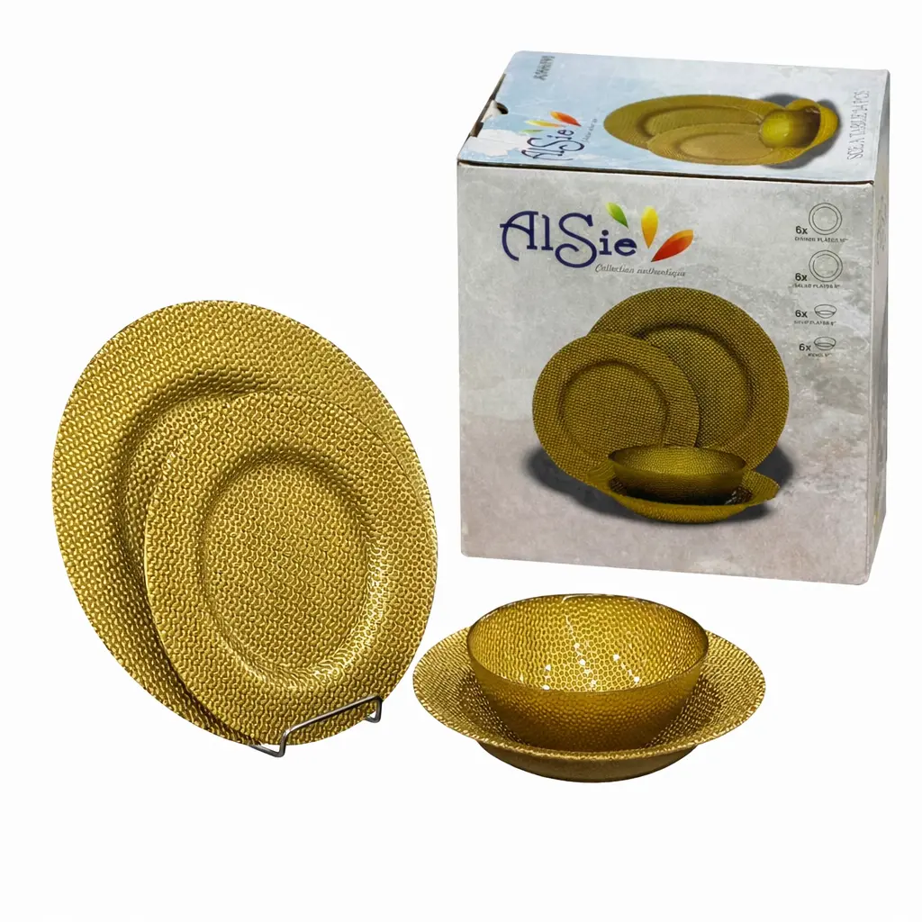 Servic a table 24psc alsie doré A066090