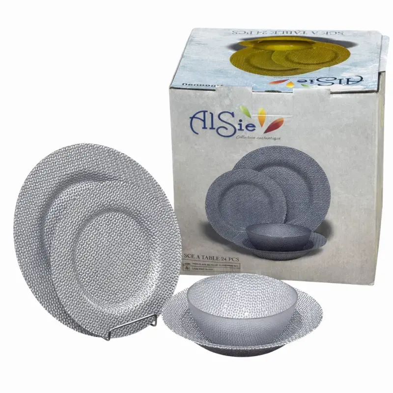 Servic a table 24 pcs gris alsie A066090